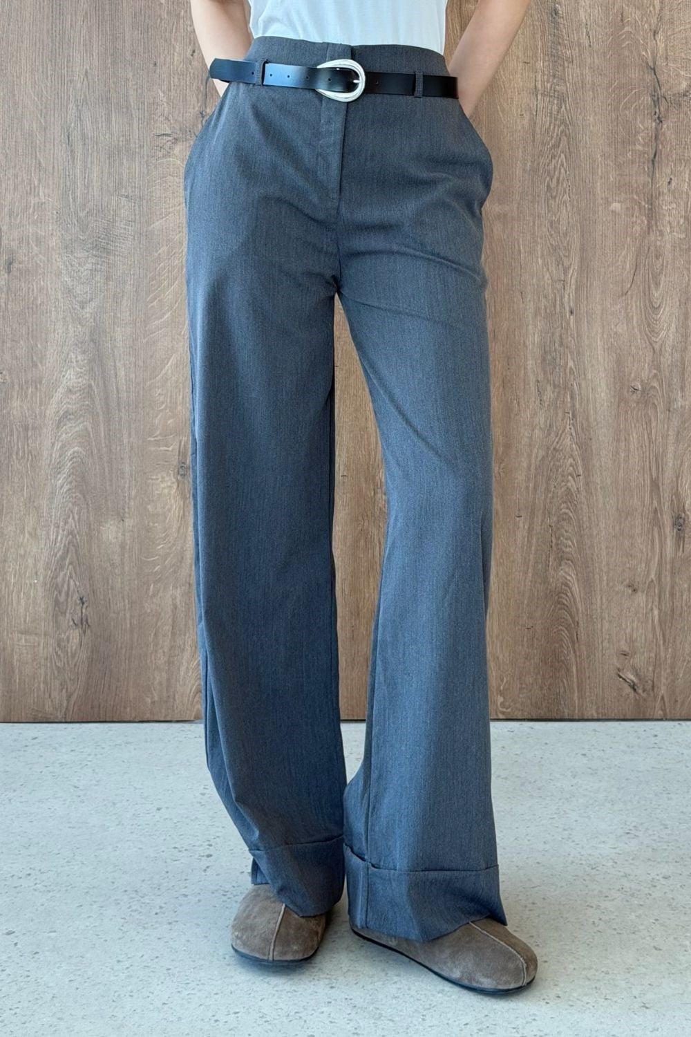 Duble Paça Pantolon Füme 8067 