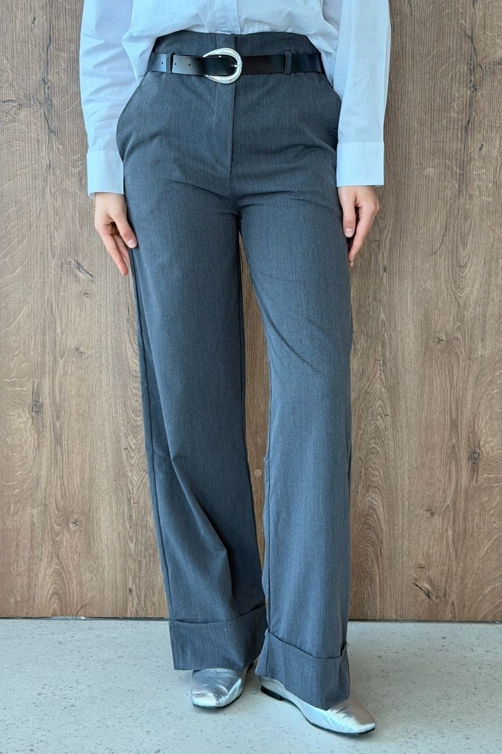Duble Paça Pantolon Füme 8067 