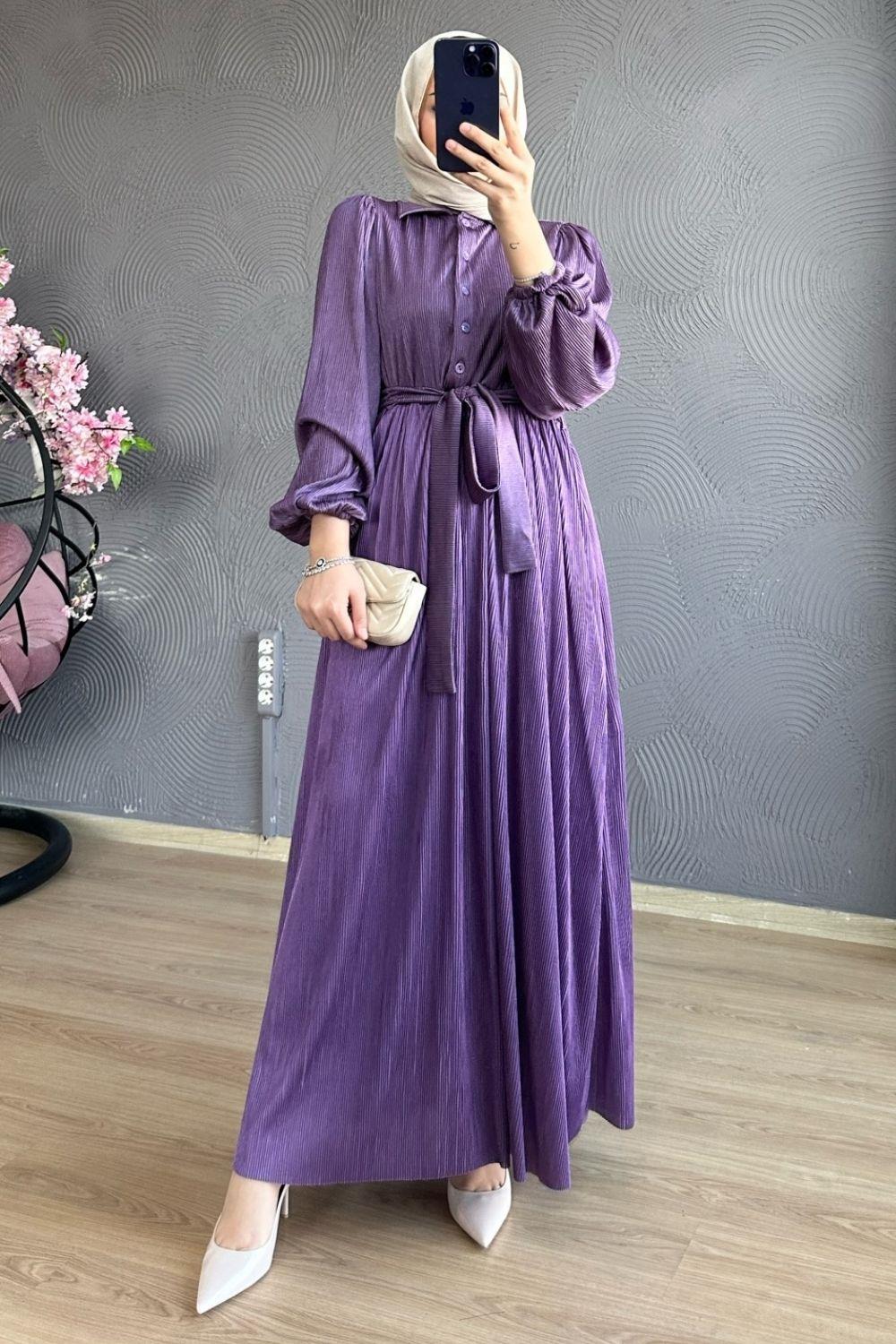 Meysa Elbise Lila 8347 