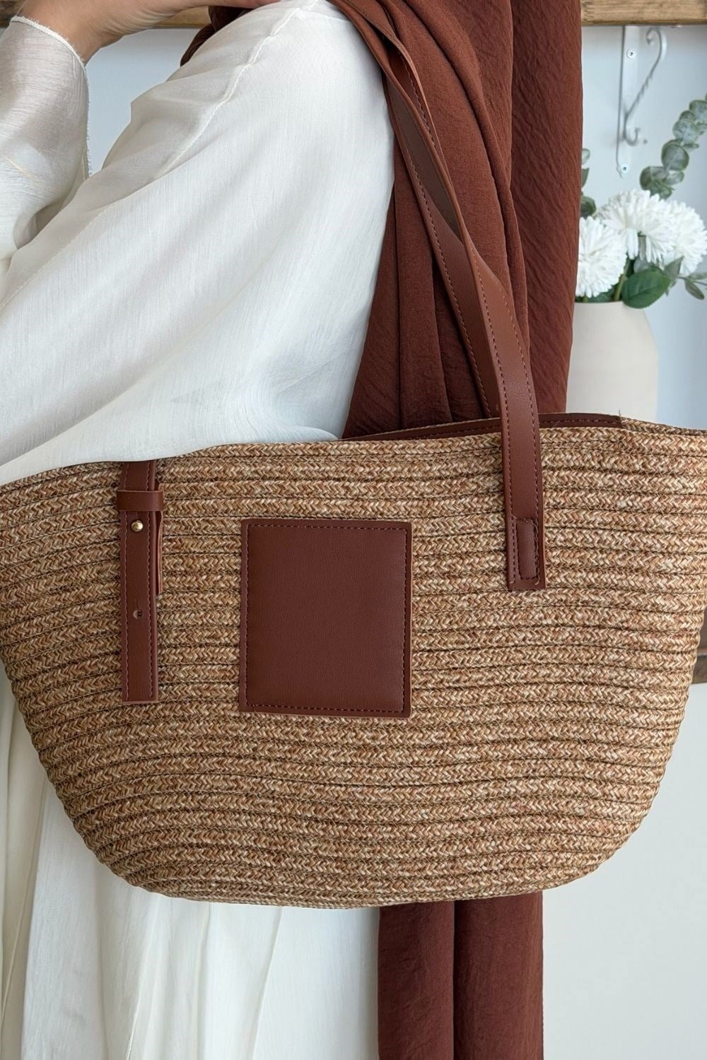 Vittoria Handmade Hasır Çanta Camel 8368 