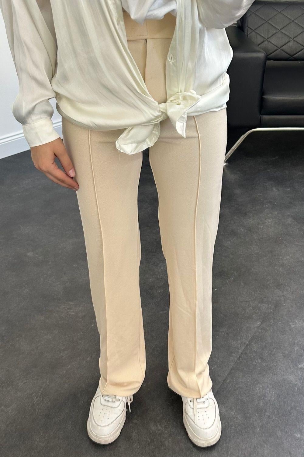 Çırtlı Pantolon Camel 8666 