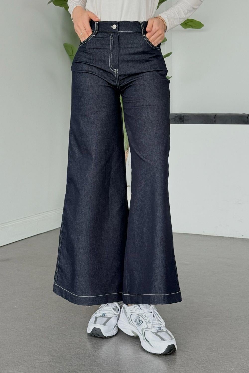 Bol Paça Kot Pantolon Lacivert 880 