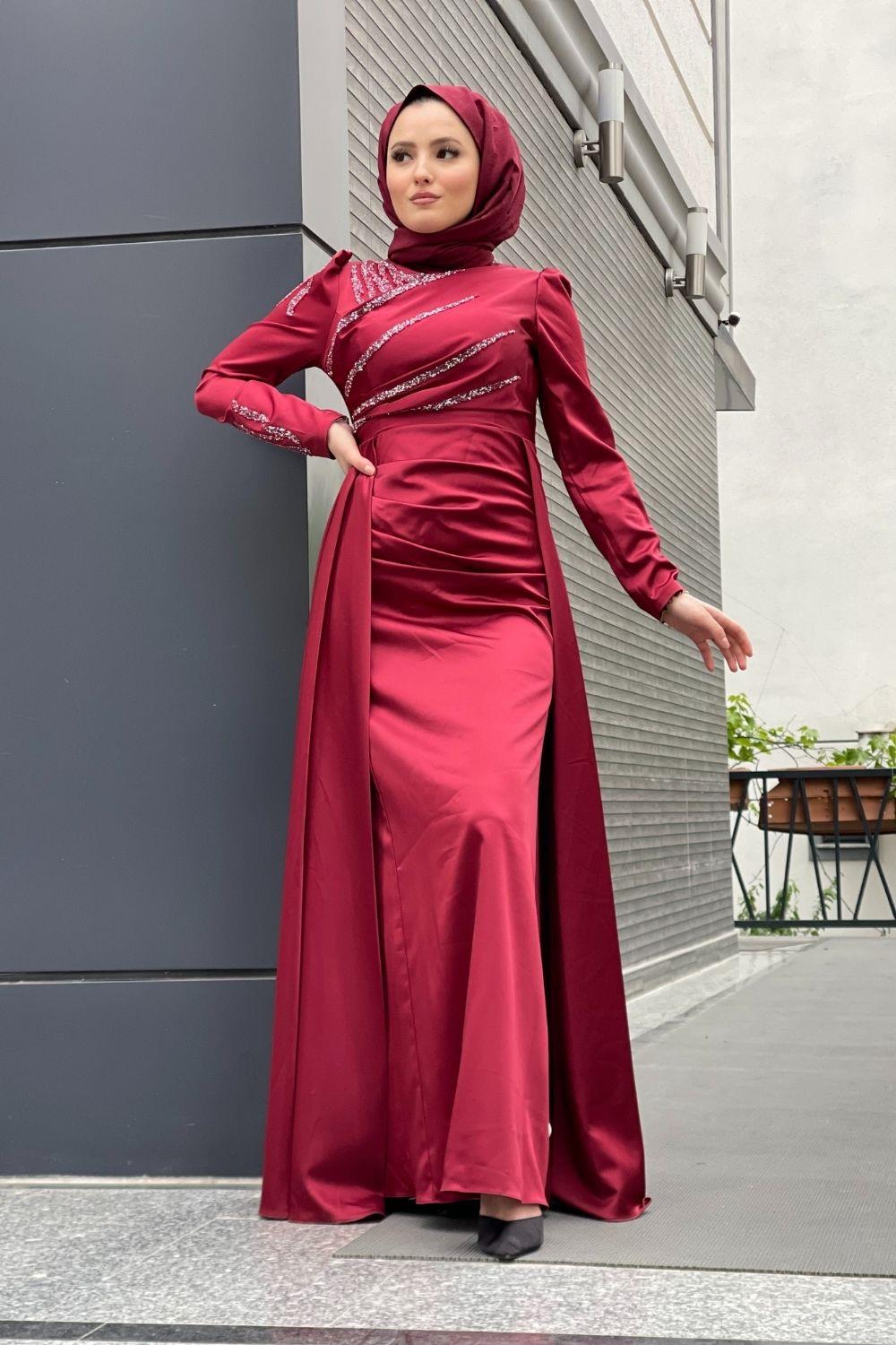Esila Abiye Bordo 8834 