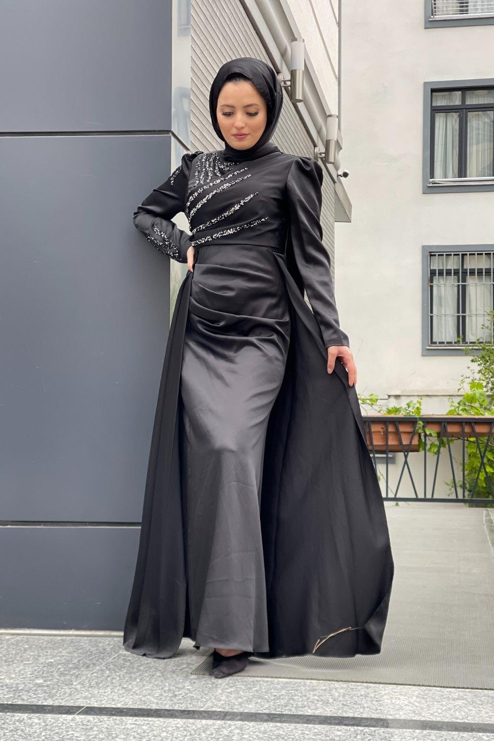 Esila Abiye Siyah 8834 