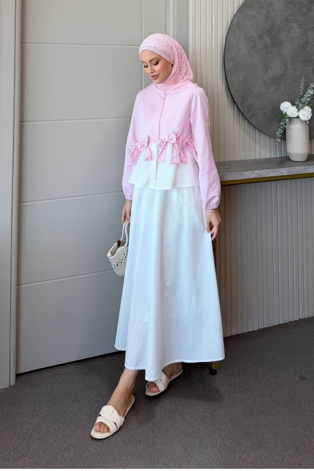 Kurdele Etekli Takım Pembe 90163 