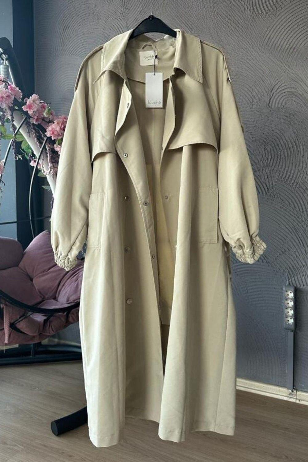 Çıtçıtlı Trençkot Taş 9091 