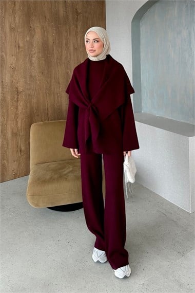 Karmen Triko Takım Bordo 10088 