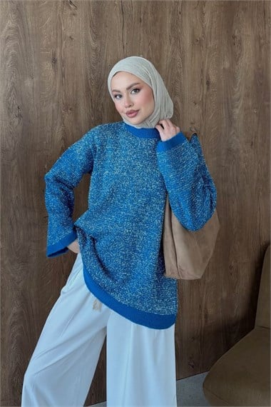 Gisha Simli Tunik Mavi 25960 