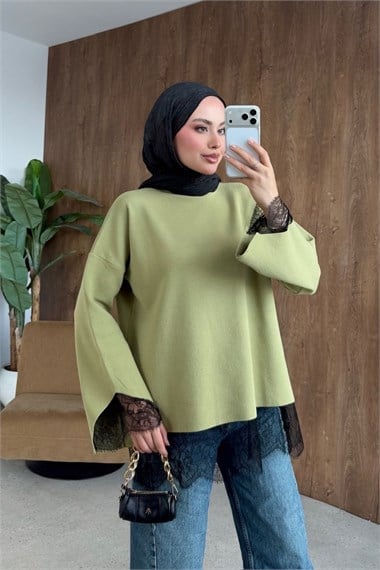 Asil Dantel Dty Tunik Mint 26200 