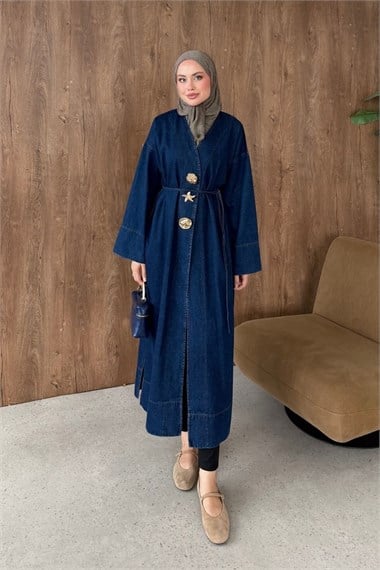 Denim Uzun Kap Lacivert 40730 