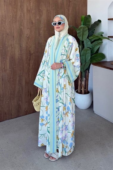 Gülce Şallı Kimono Mint 5203 