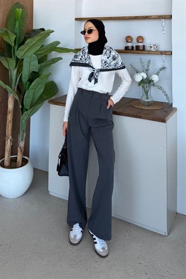 Fas Kumaş Pantolon Füme 8065 