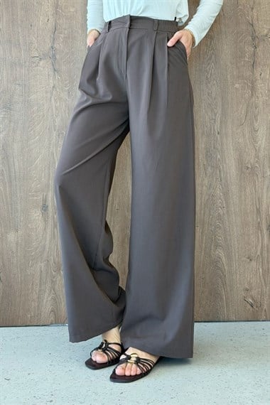 Fas Kumaş Pantolon Kahverengi 8065 