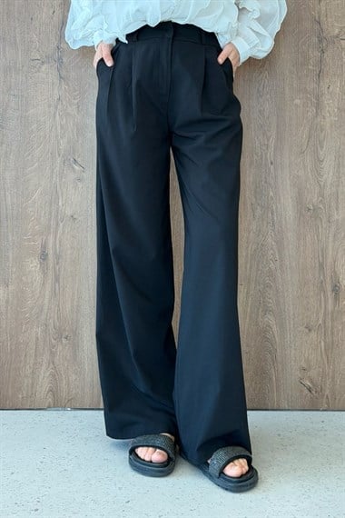 Fas Kumaş Pantolon Siyah 8065 