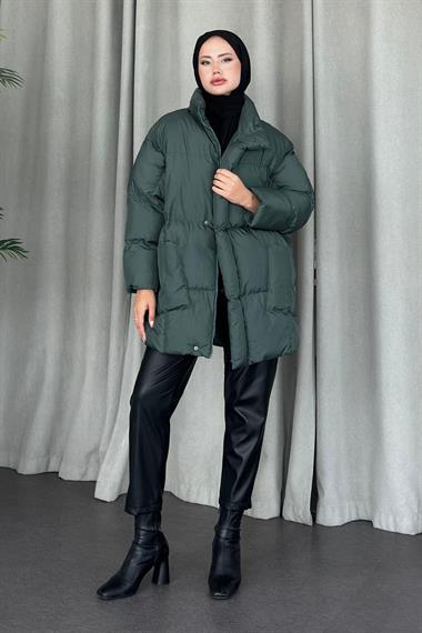 Cepli Şişme Mont Yeşil 9797 