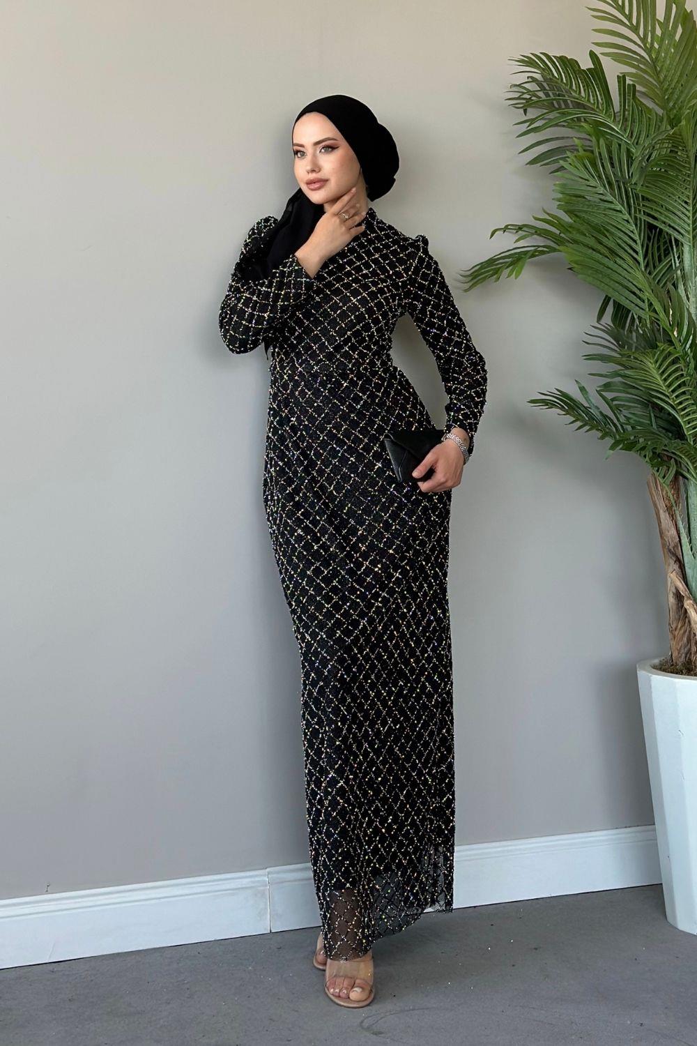 Talya Abiye Siyah 10001 