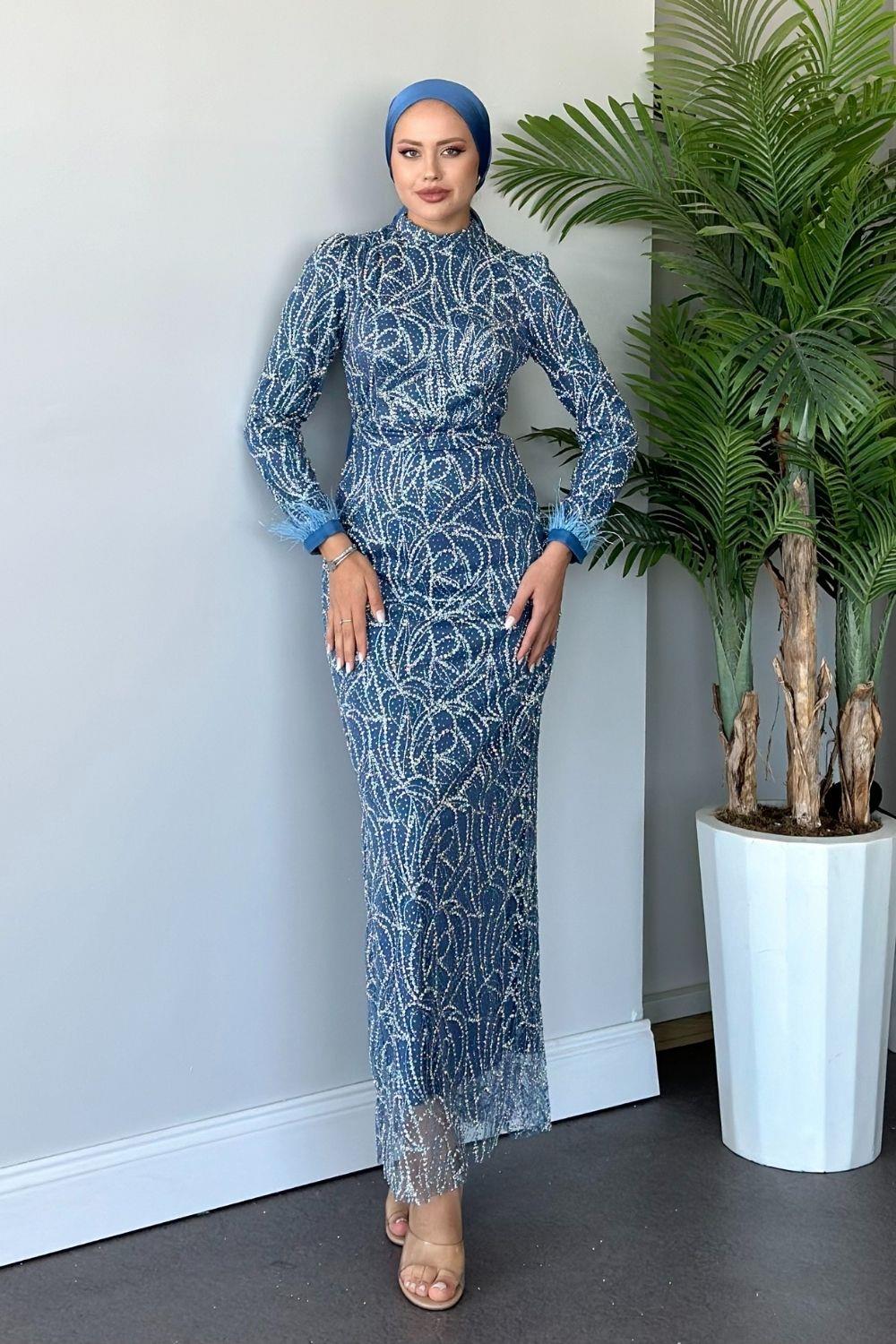 Ceylin Abiye İndigo 10005 