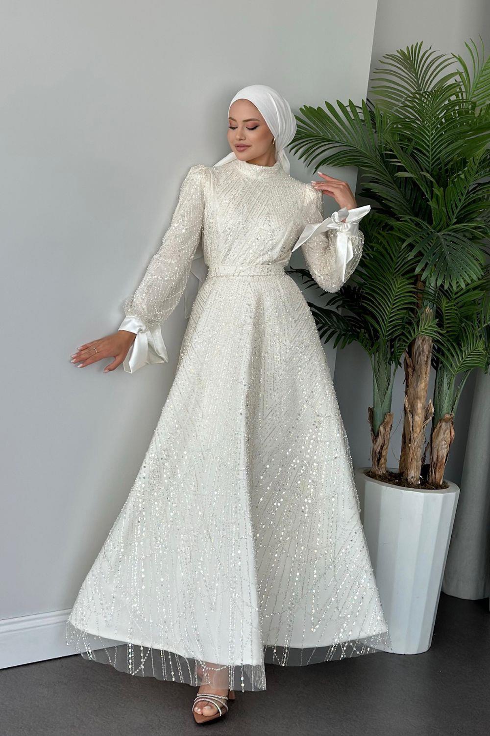 Kleopatra Abiye Beyaz 10006 