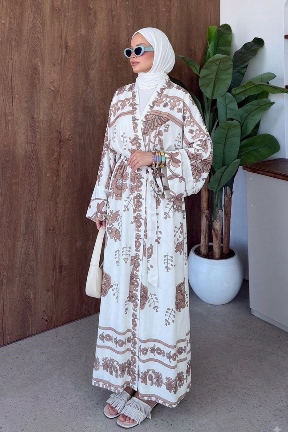 Bohem Esintili Kimono Gül Kurusu 10078 