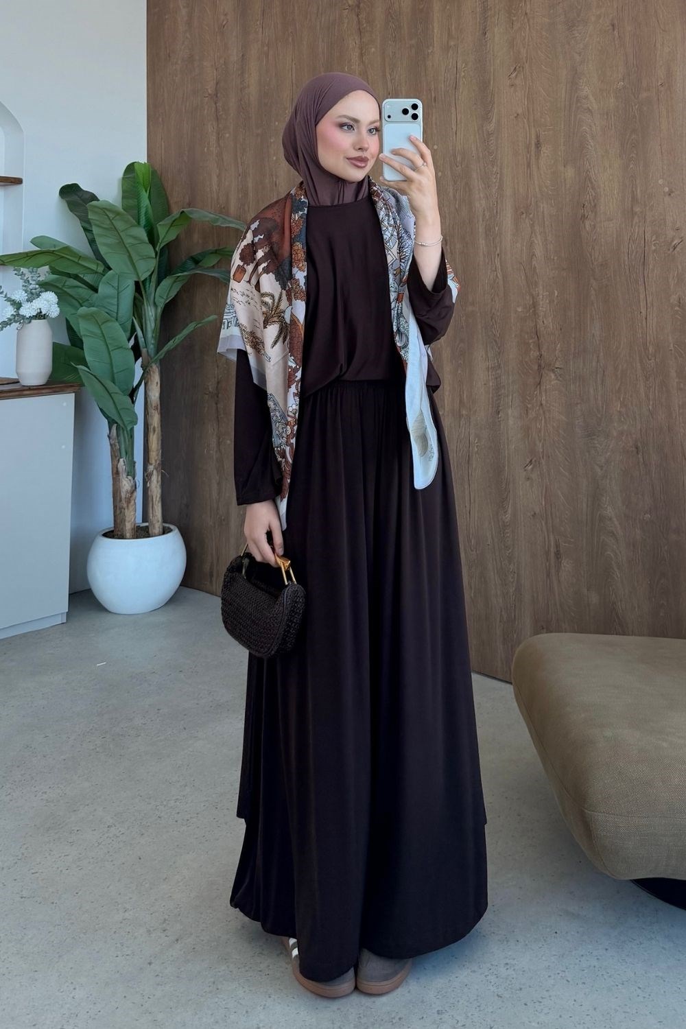Yasmine Sandy Takım Kahverengi 10079 