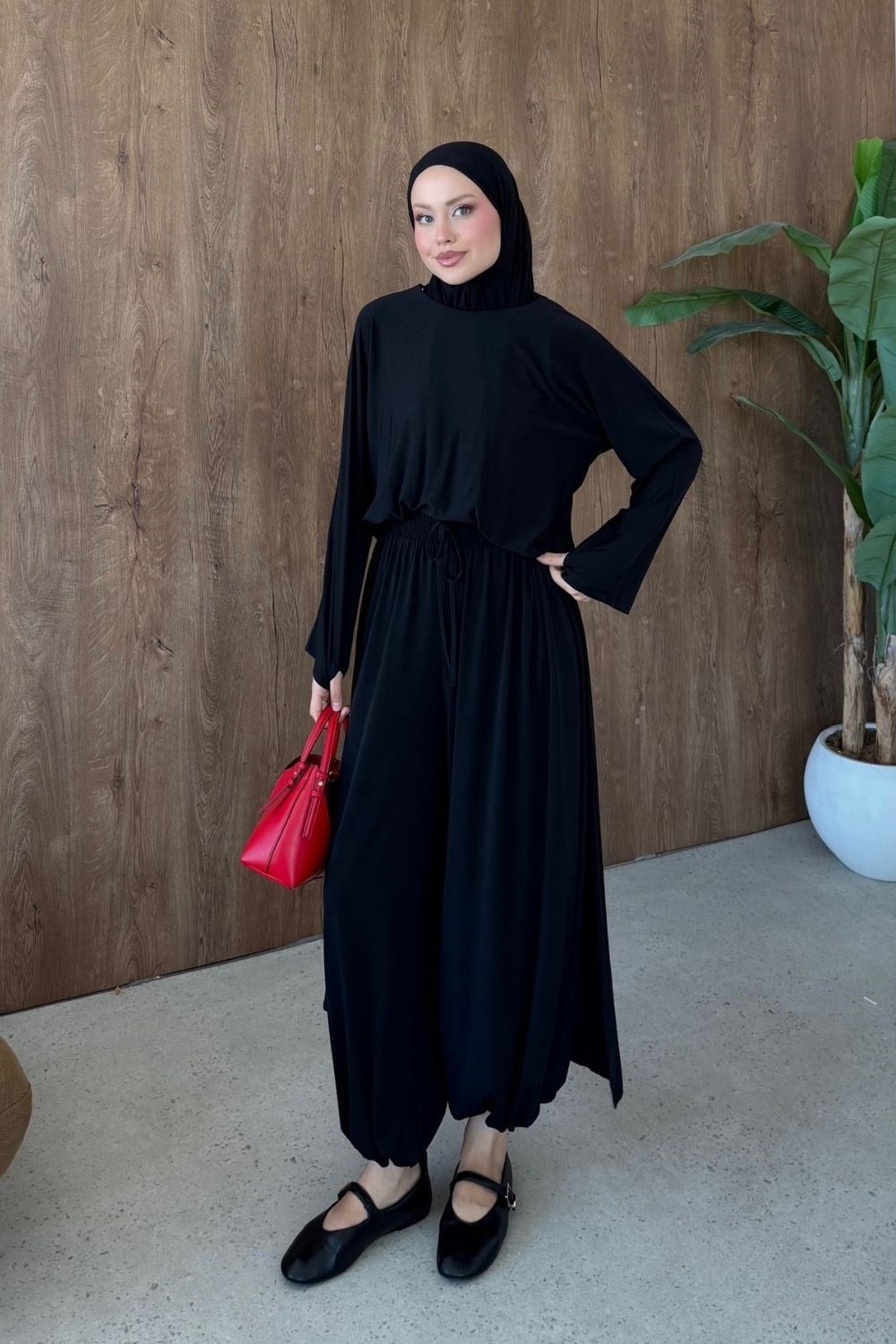 Yasmine Sandy Takım Siyah 10079 