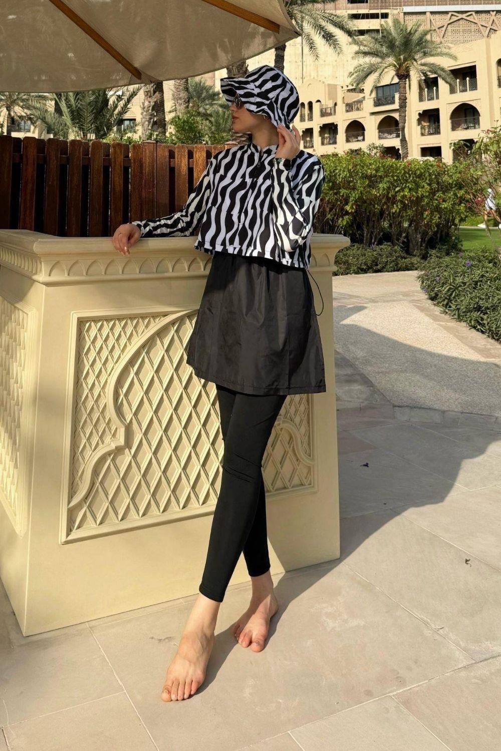 Croplu Haşema Takım Siyah 10123 