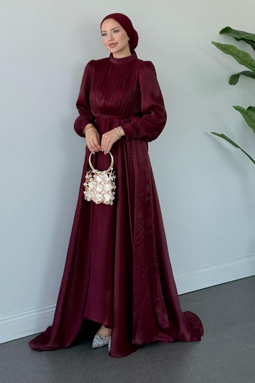 Havva Abiye Bordo 1037 