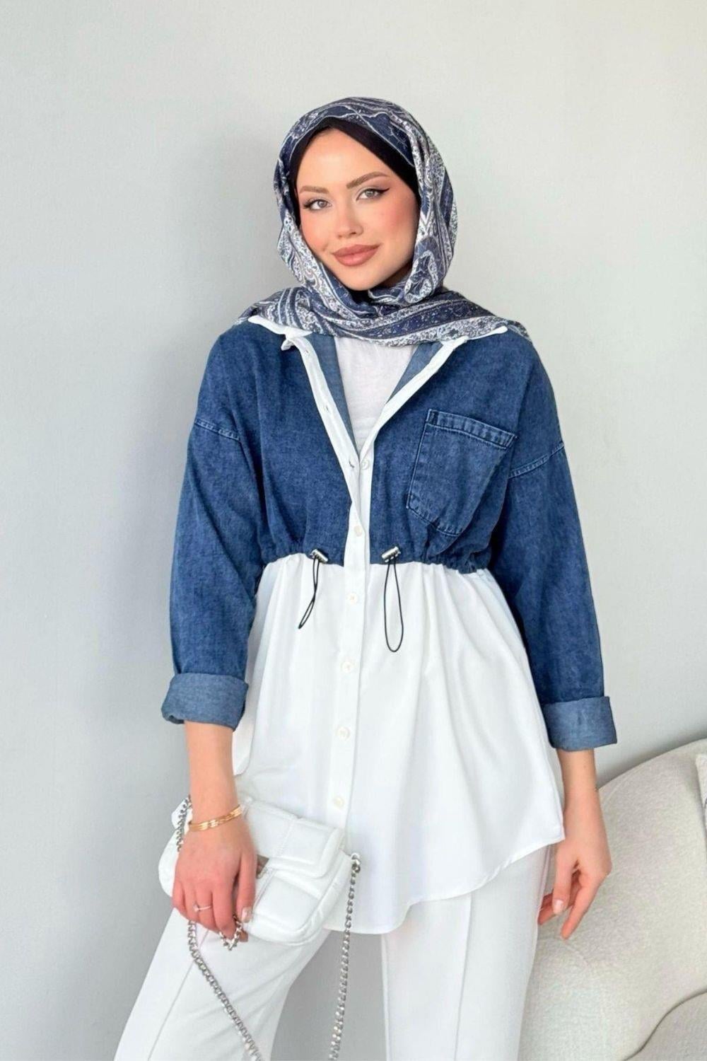 Üstü Kot Tunik Mavi 1104 