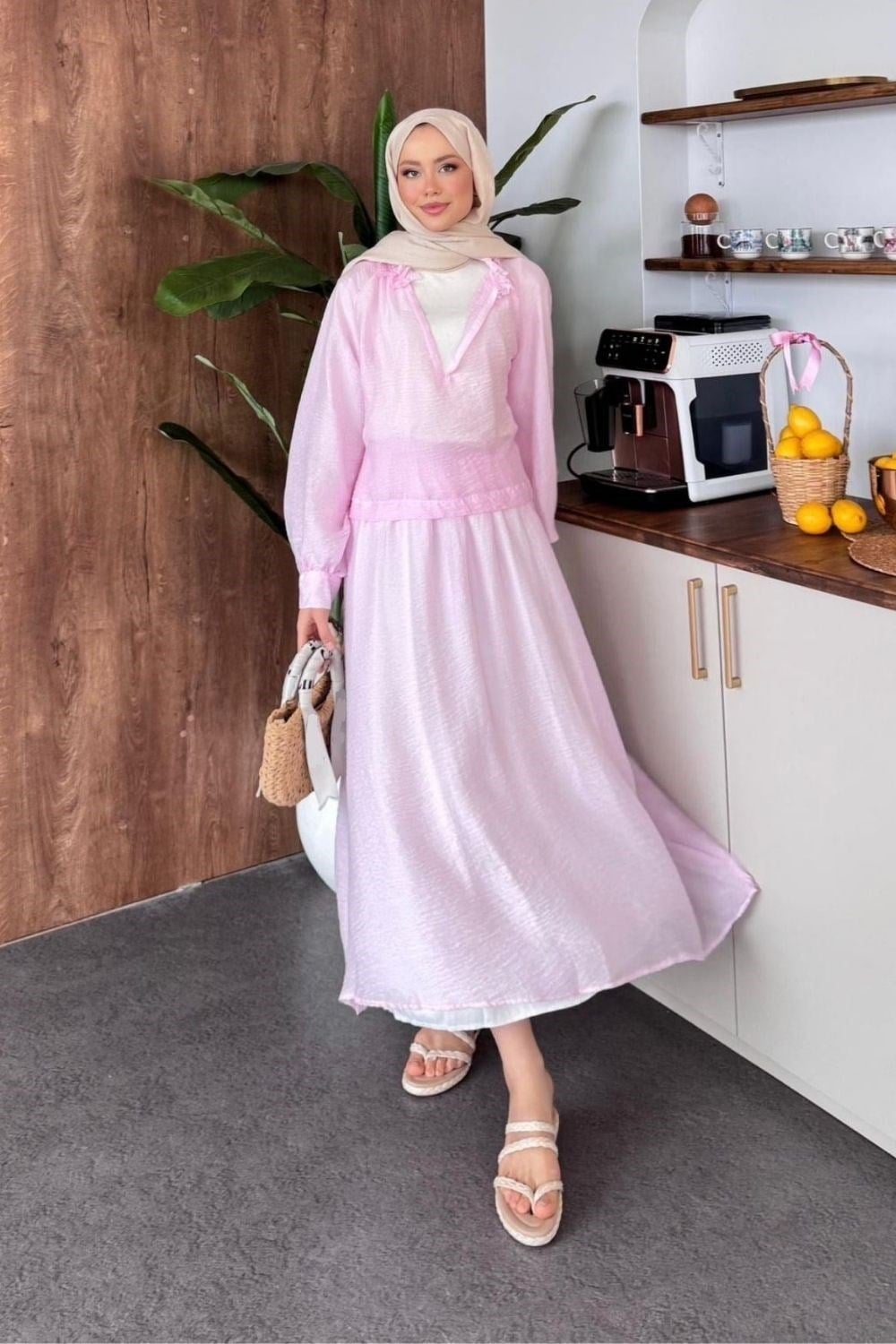 Soft Etekli Takım Pembe 1251 