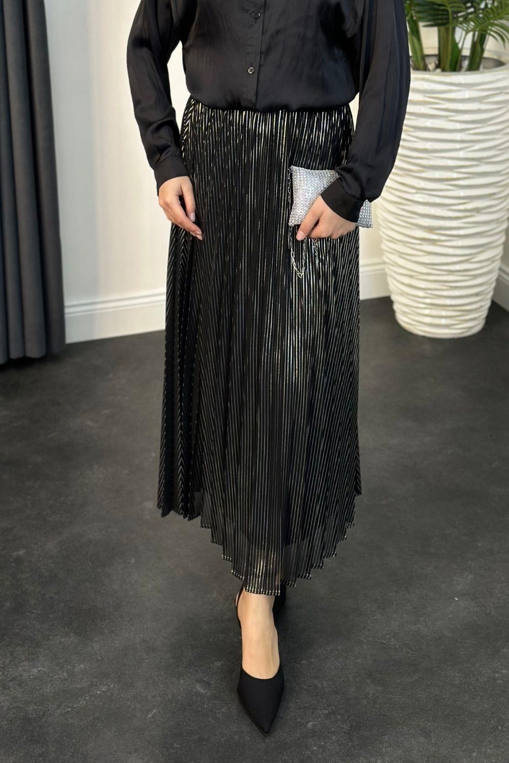 Parlak Etek Siyah 1458 