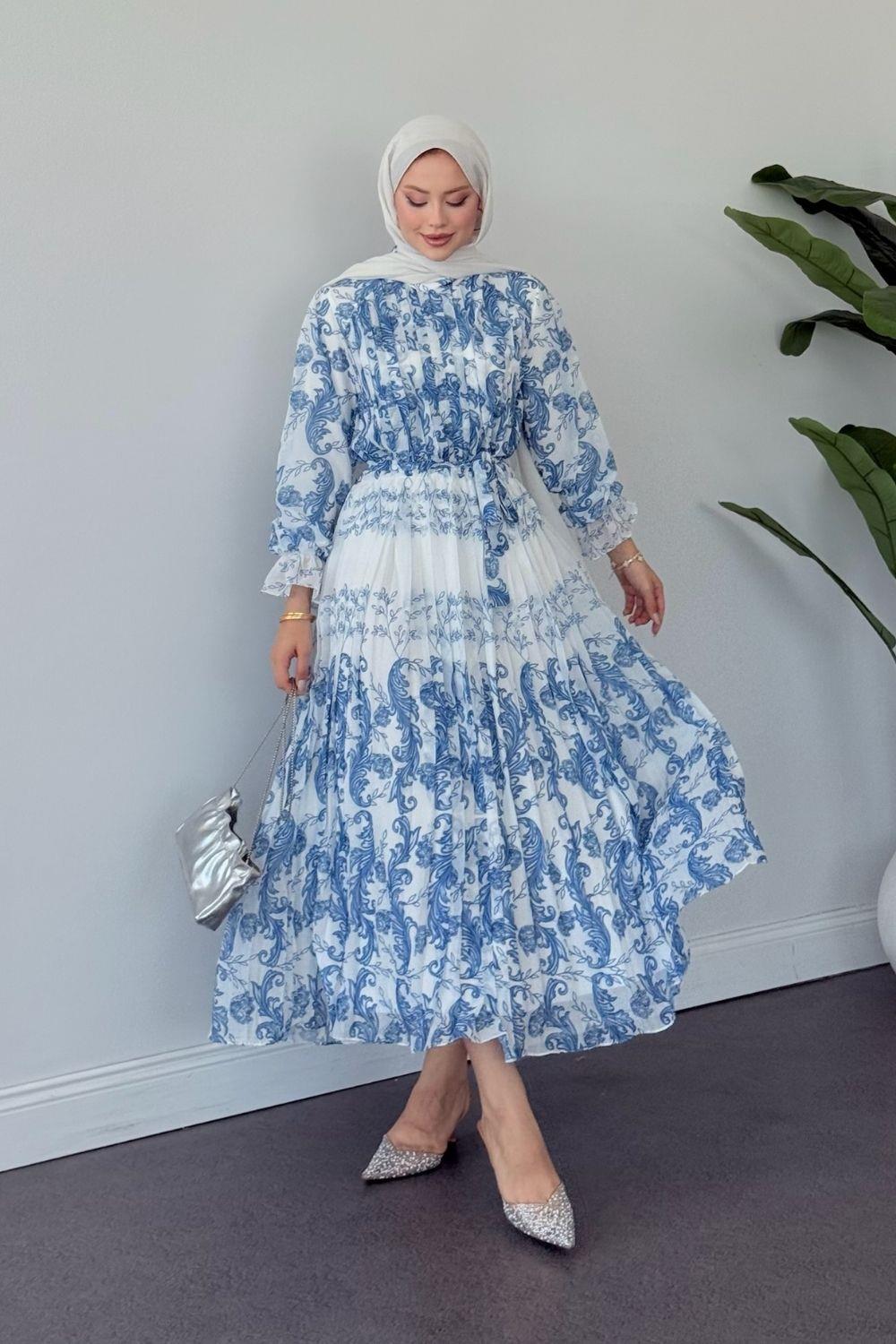 Leona Şifon Elbise Mavi 200500 