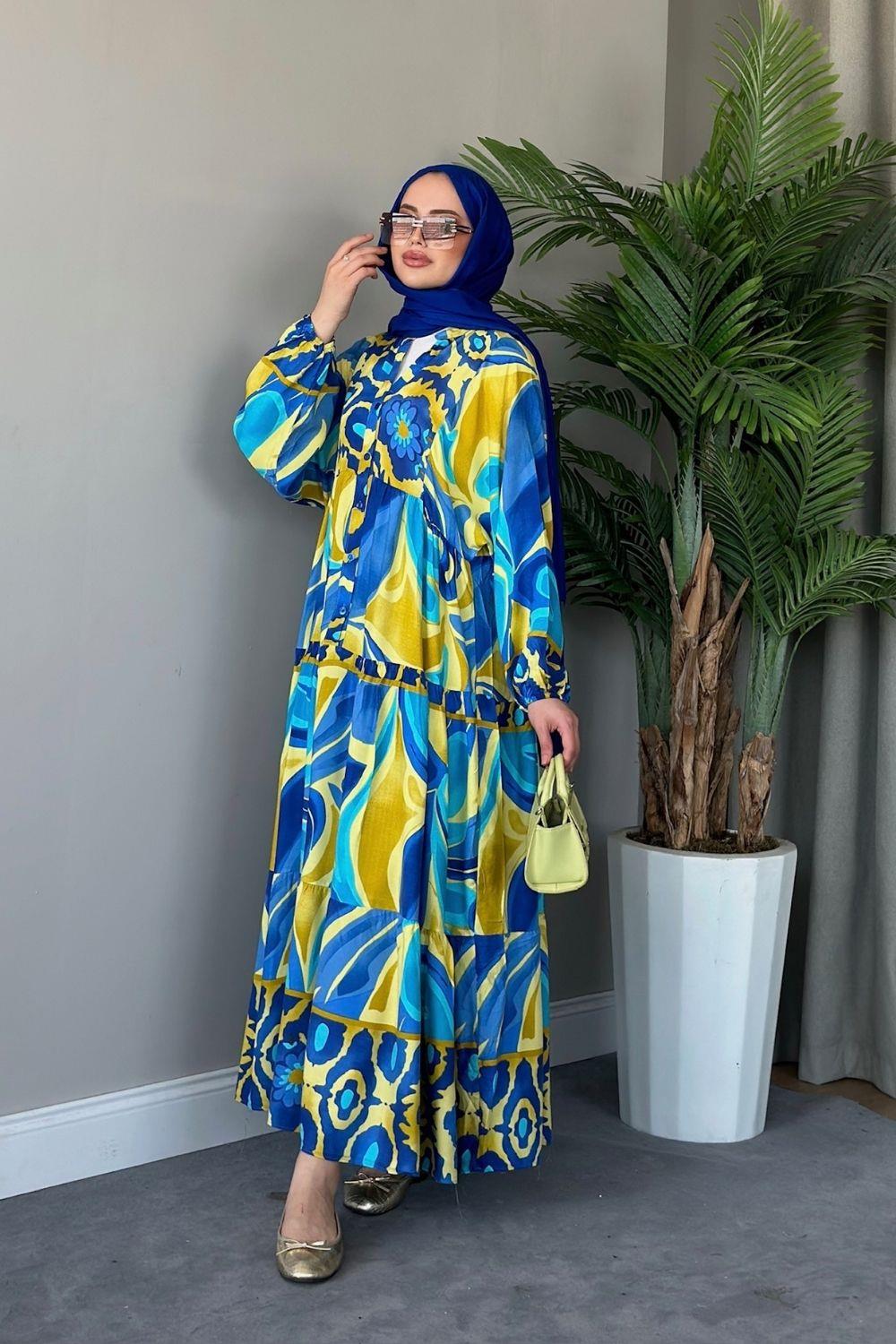 Pamuk Viskon Elbise Sarı 2011 