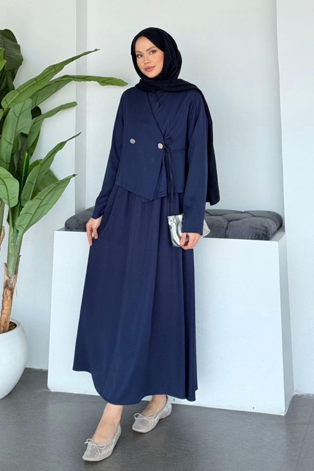 Matilda Kimono Takım Lacivert 20234 