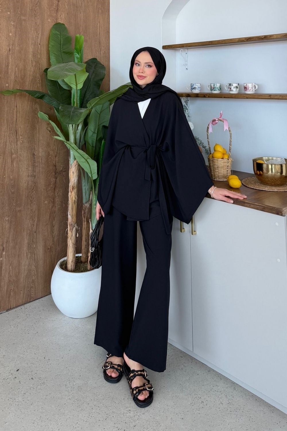 Violet Yarasa Kol Takım Siyah 20260 