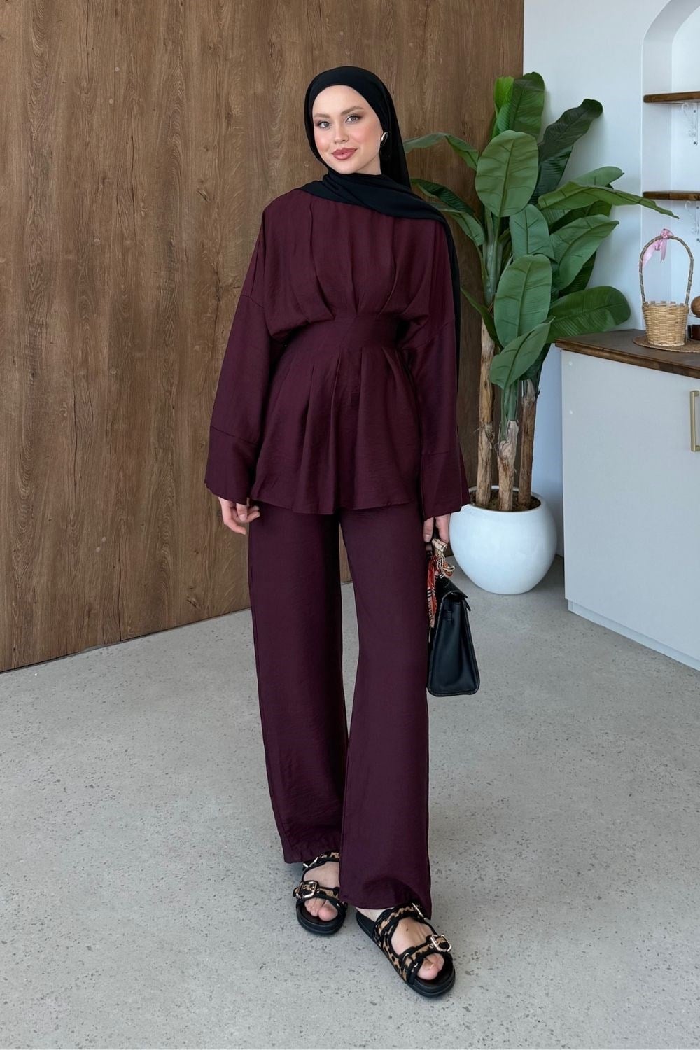 Nilda Keten Takım Bordo 20272 