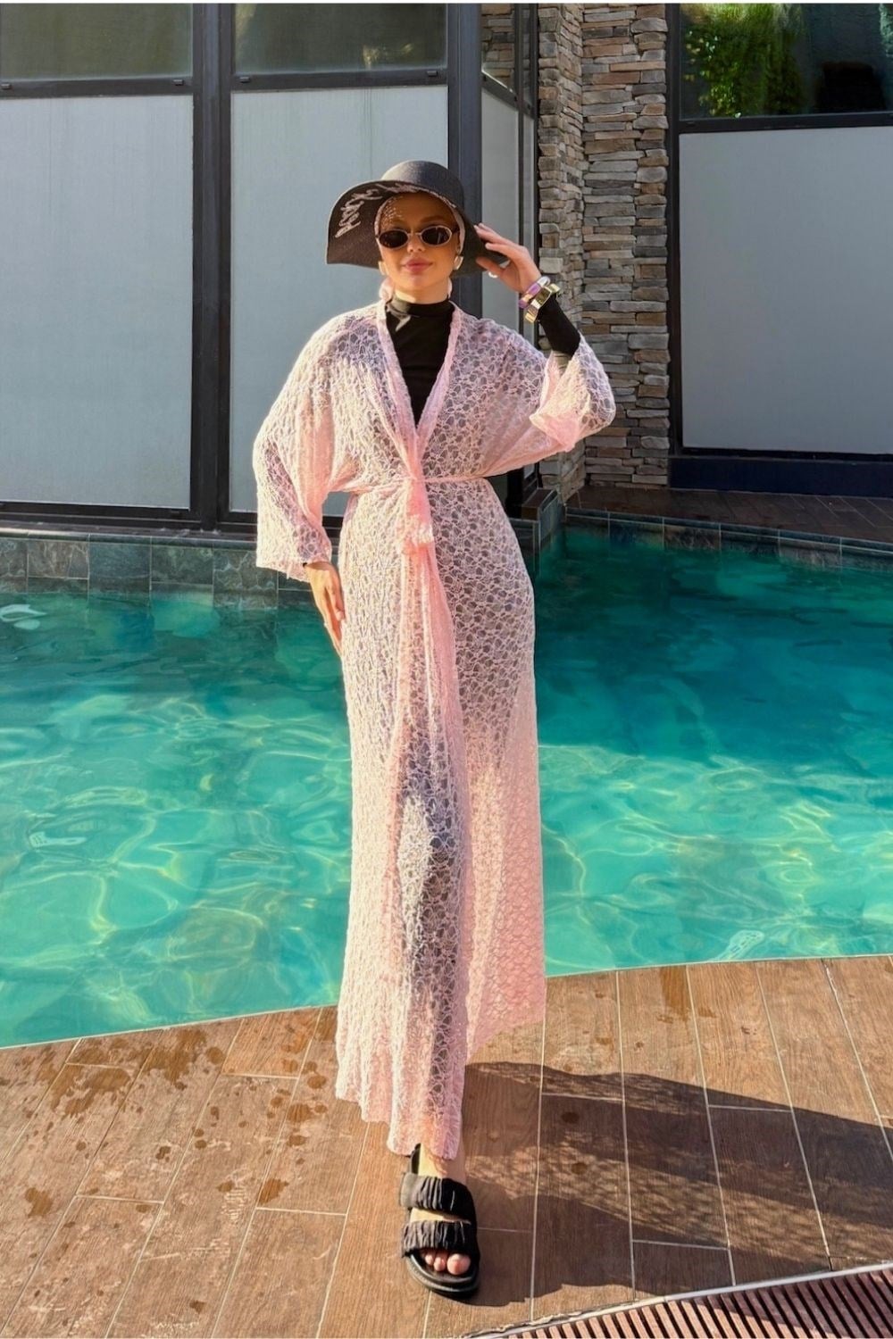 Rosa Bağlamalı Pareo Pembe 20276 