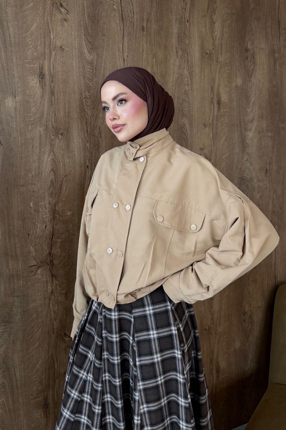 Bomber Ceket Bej 20290 