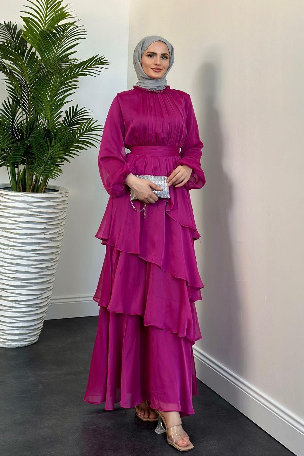 Funda Kat Kat Abiye Fuşya 20308 