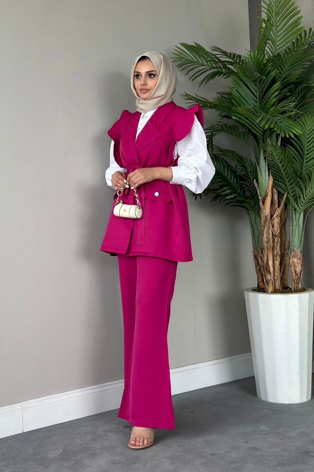 Hürrem Yelekli Takım Fuşya 2056 