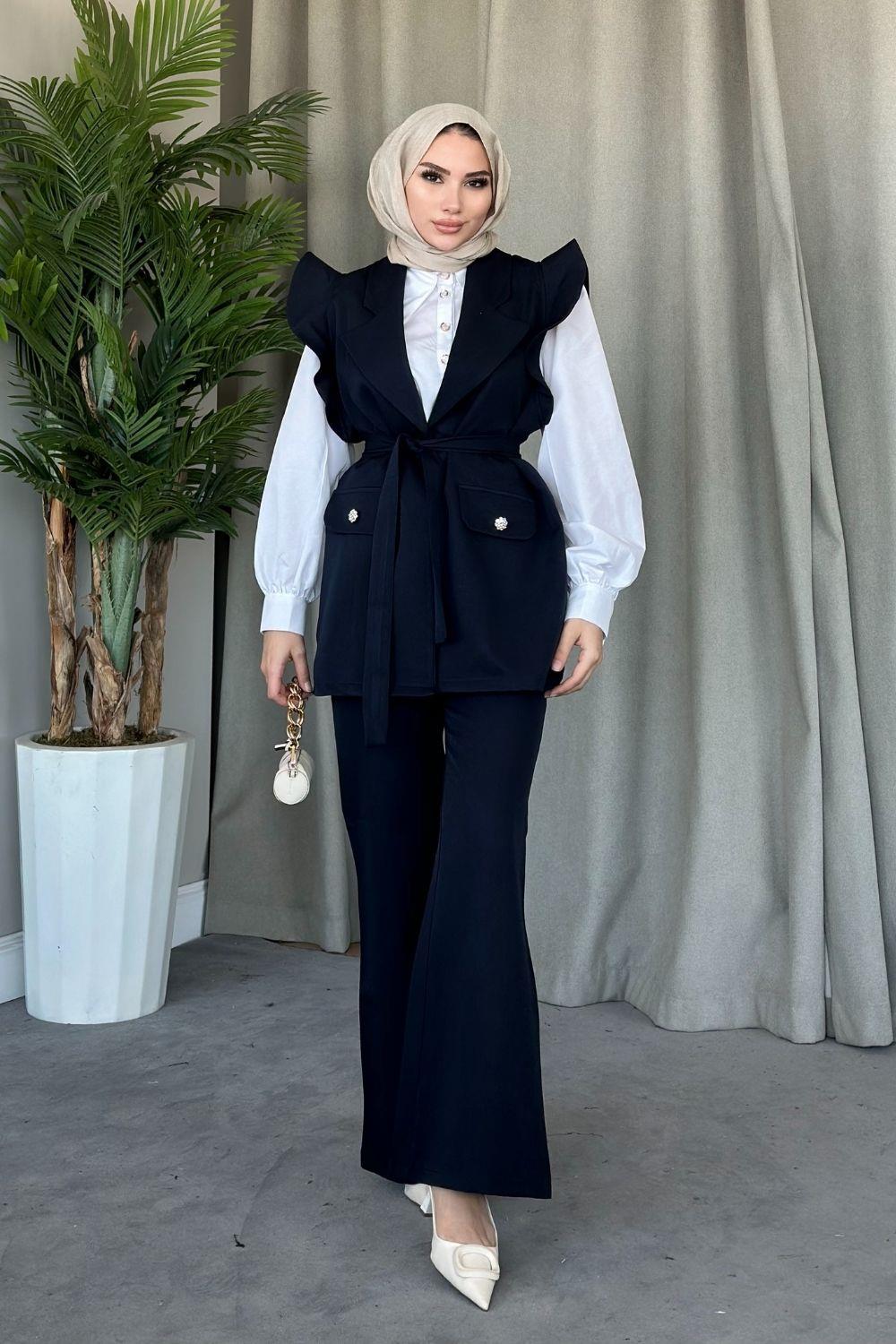 Hürrem Yelekli Takım Lacivert 2056 