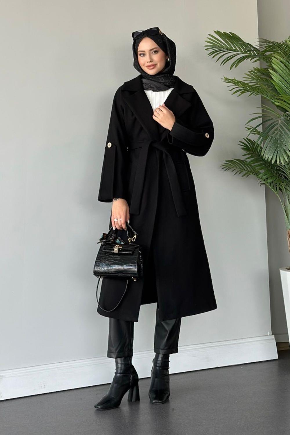 Vişhy Kaşe Kaban Siyah 20630 