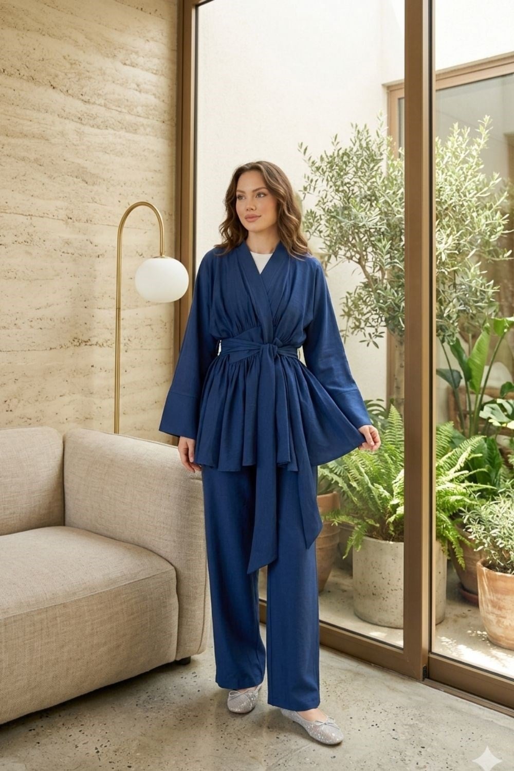 Vesper Kimono Takım Lacivert 2111-1 