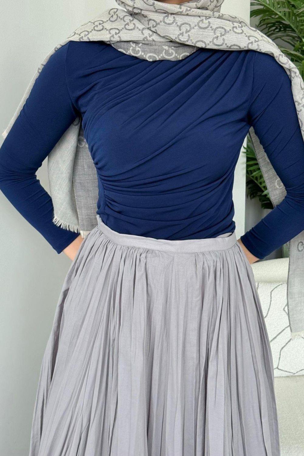 Normany Bluz Lacivert 2136 