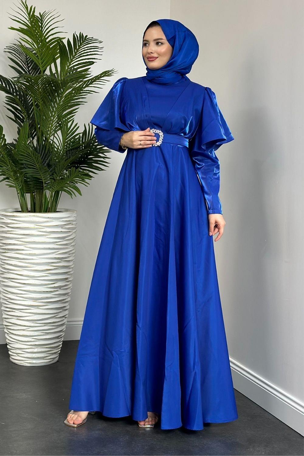 Pelerin Kol Abiye Saks 2209 