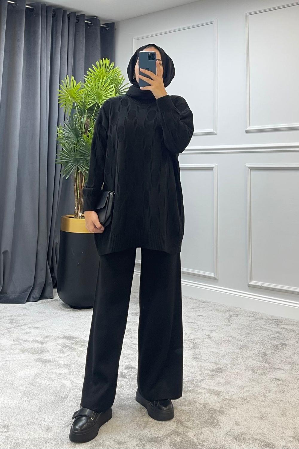 Lizza Triko Takım Siyah 2290 