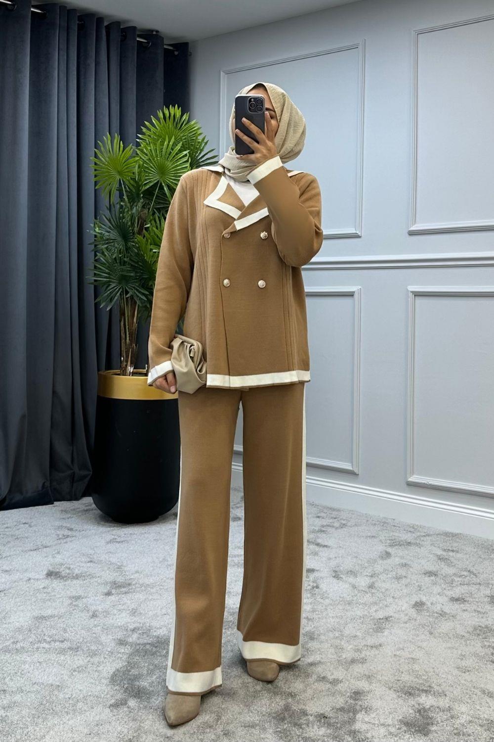 Sude Triko Takım Camel 2295 
