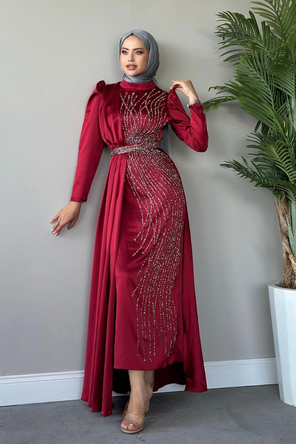 Nurperi Abiye Kırmızı 22970 