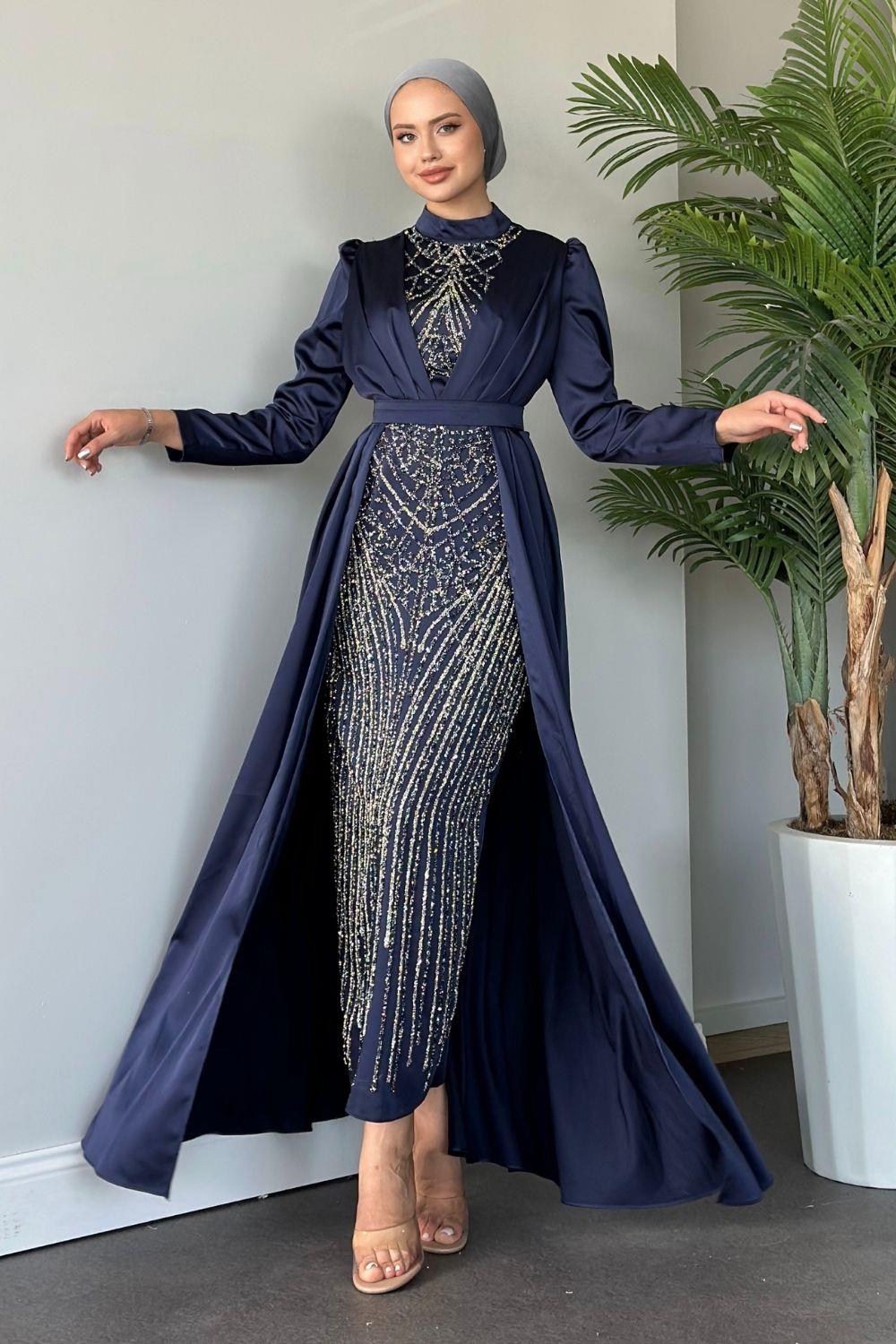 Cansel Abiye Lacivert 230103 