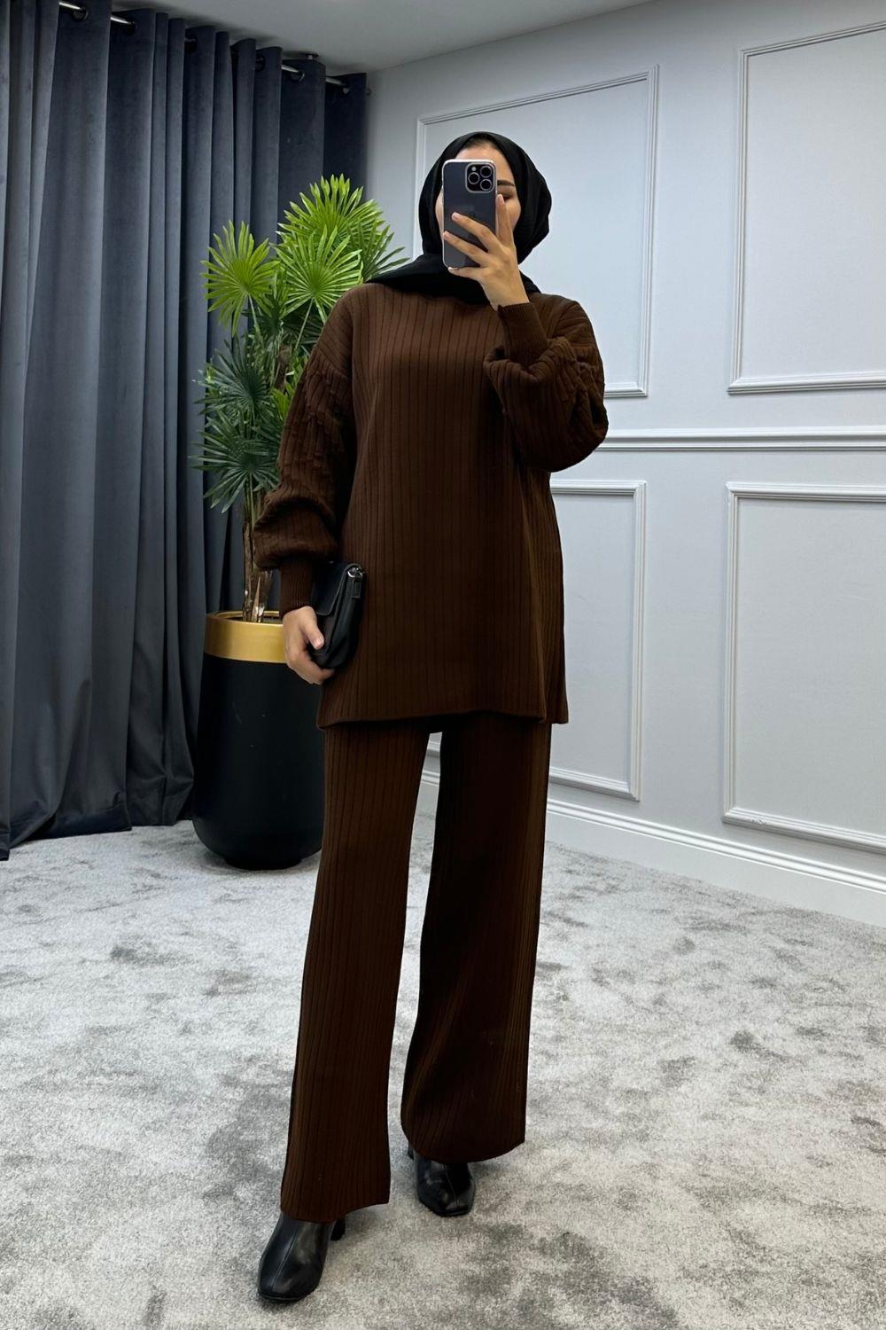 Rosa Triko Takım Kahverengi 2387 