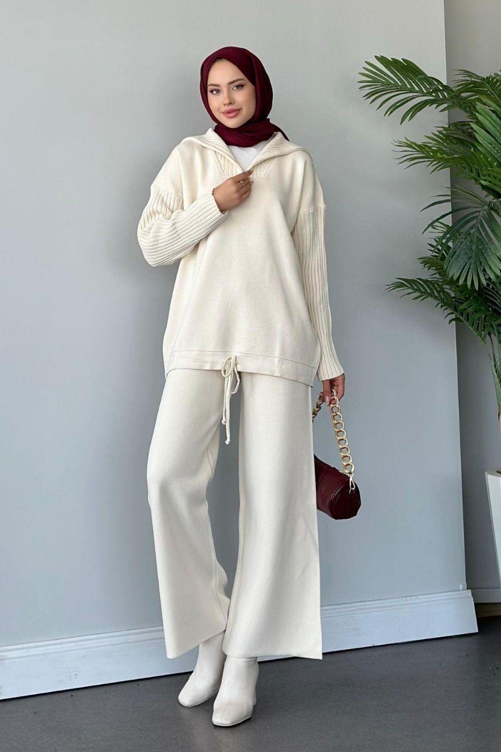 Liney Triko Takım Ekru 2410 